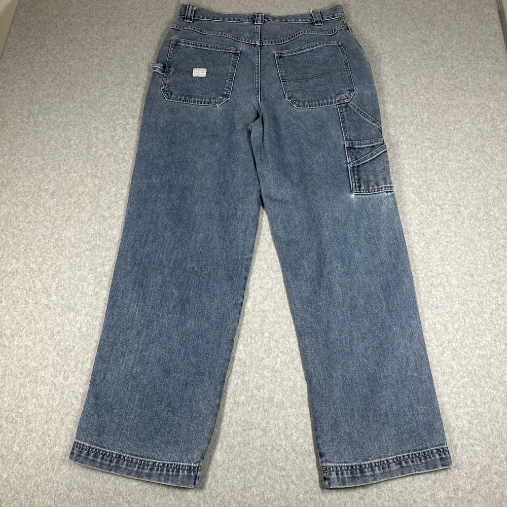 Vintage Old Navy Painters Jeans Men's 33x32 Blue Grunge Baggy Skater Workwear